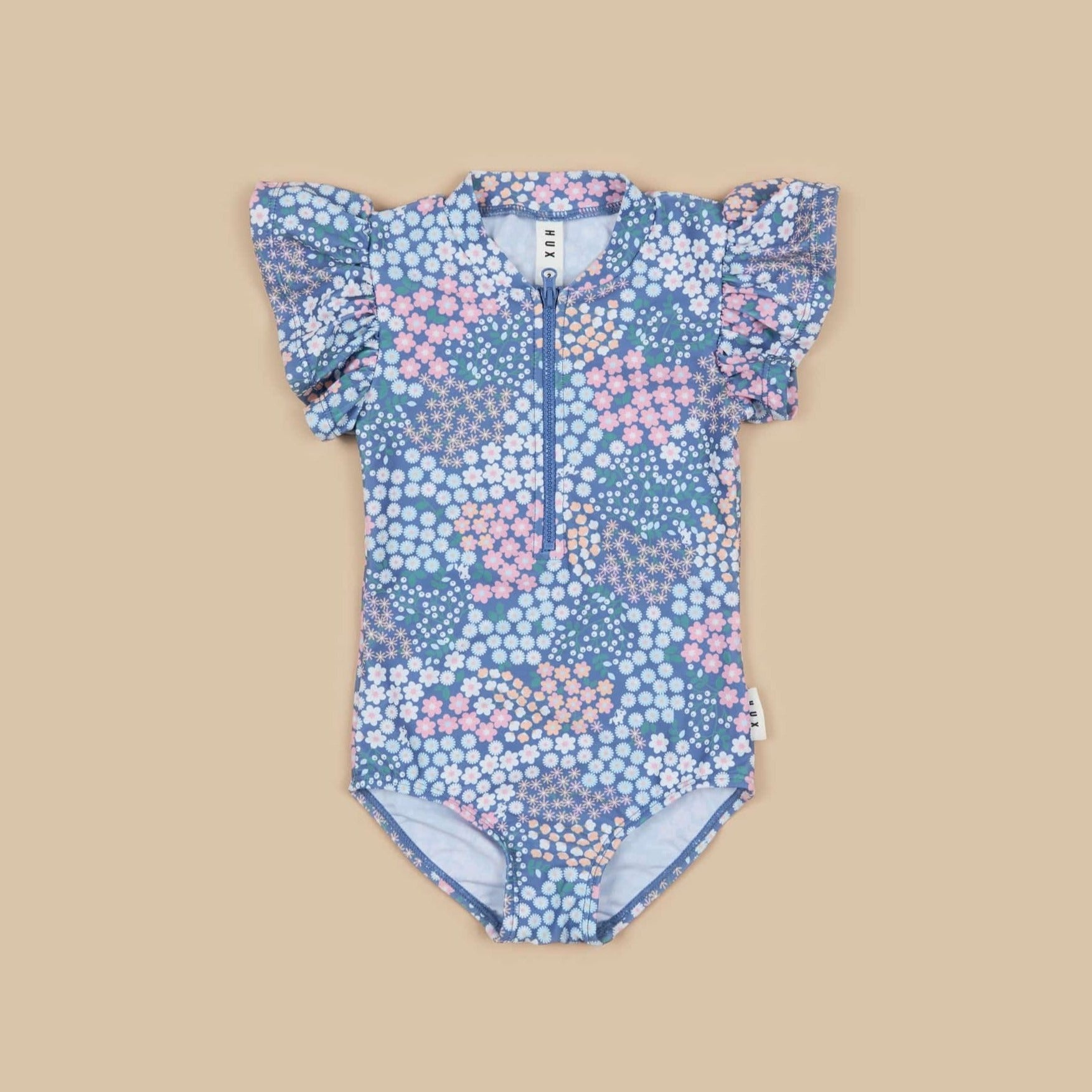 Floral Frill Zip Swimsuit