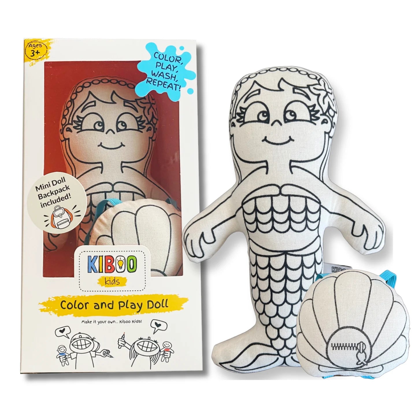 Mermaid Doll + Seashell Back