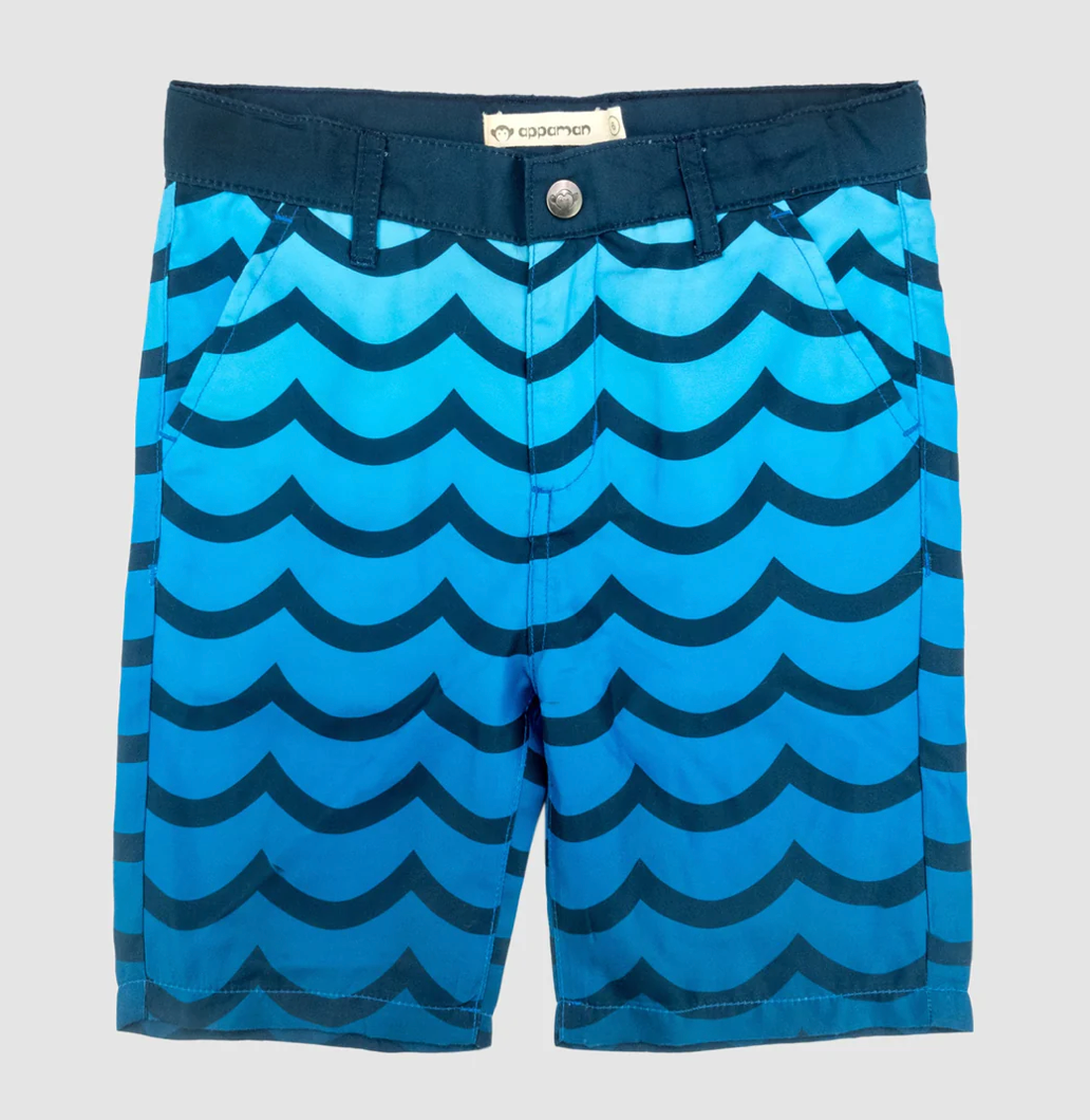 Quick Dry Hybrid Shorts - Wavy Blue