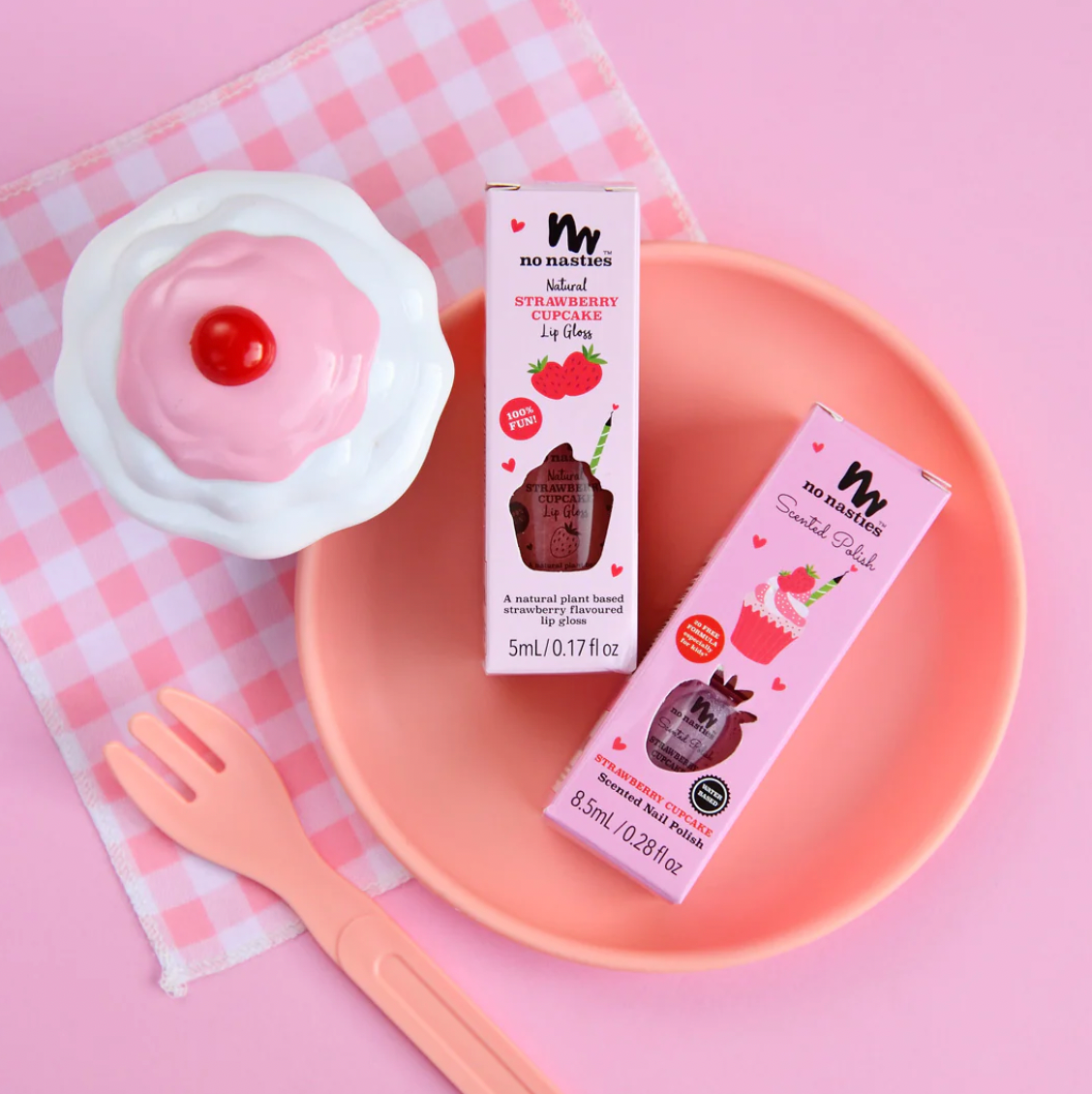 Scented Kids Polish Strawberry Cupcake - Pastel Pink