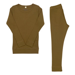 Loungewear PJ Top + Pant Set - Medium Bronze