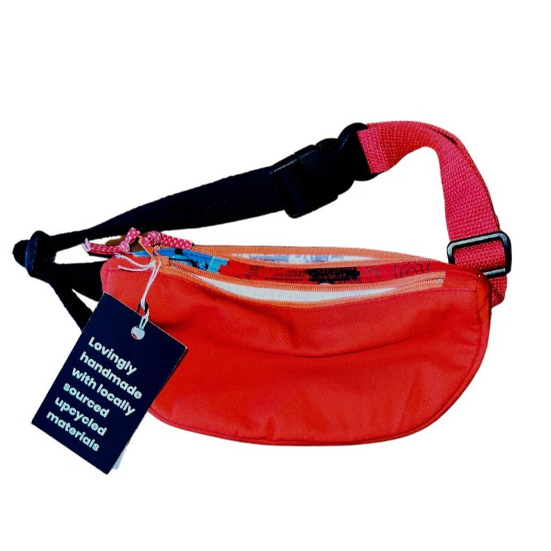 Roncypacks Snack Pack - Red with Multicoloured Strap