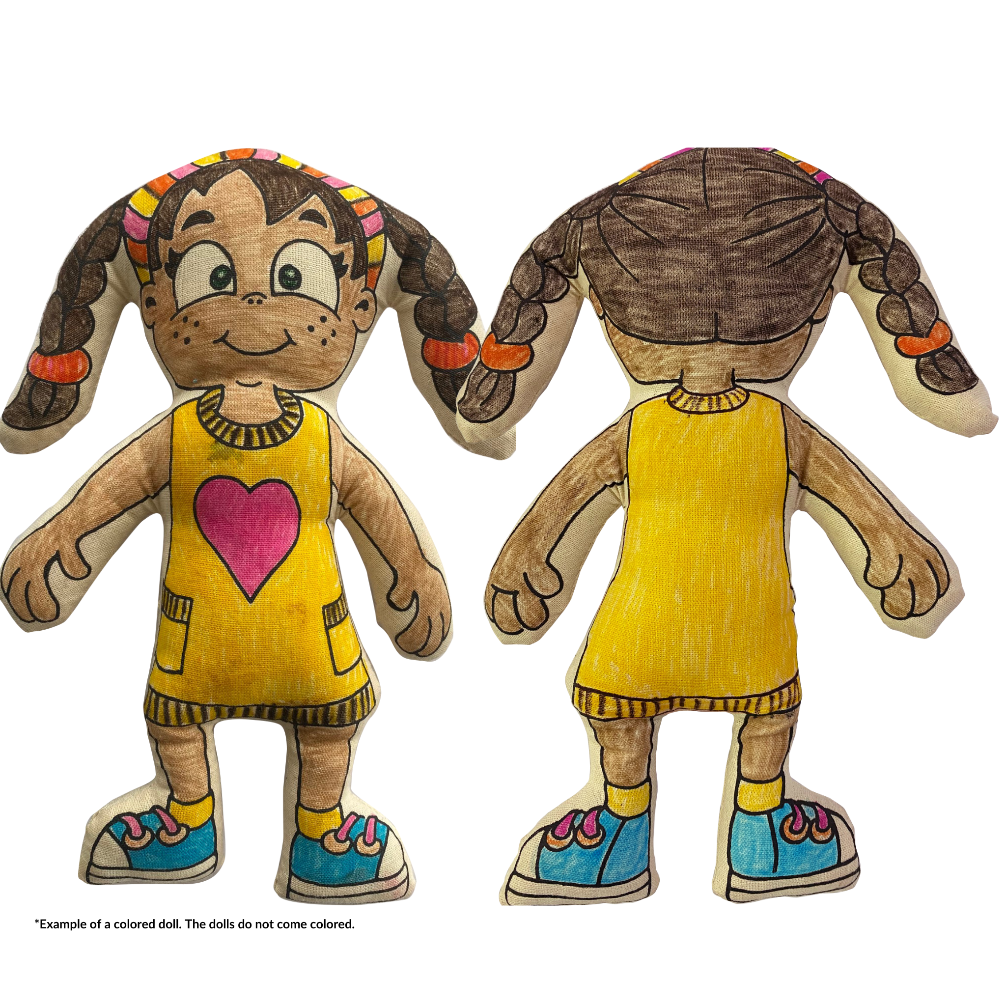 Doll with Braids + Backpack