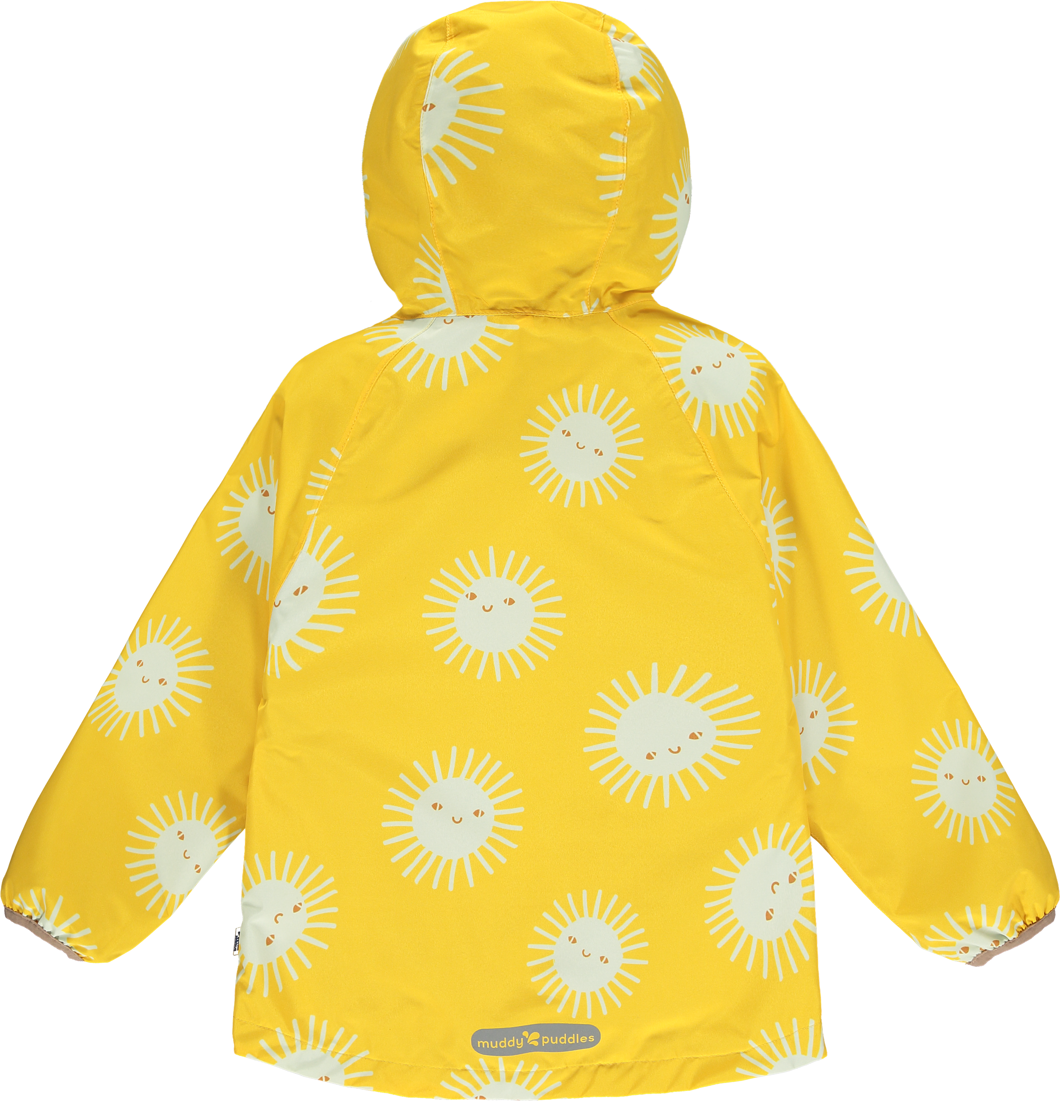 EcoLight Packable Rain Jacket Lined Yellow Sun