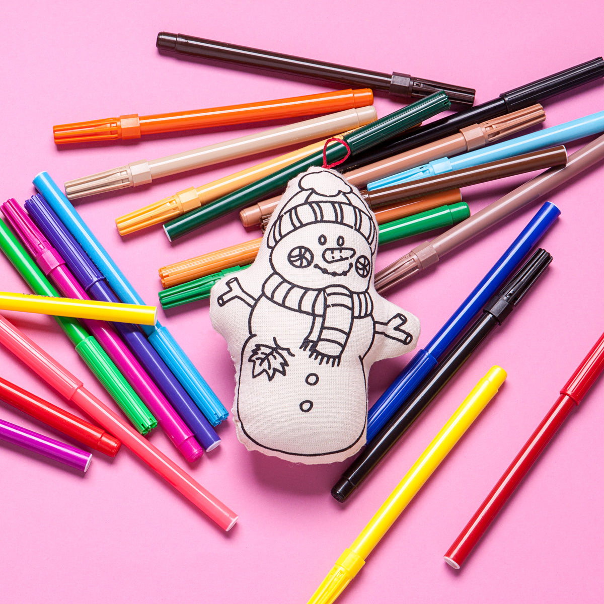 Snowman Christmas Ornament for Colouring