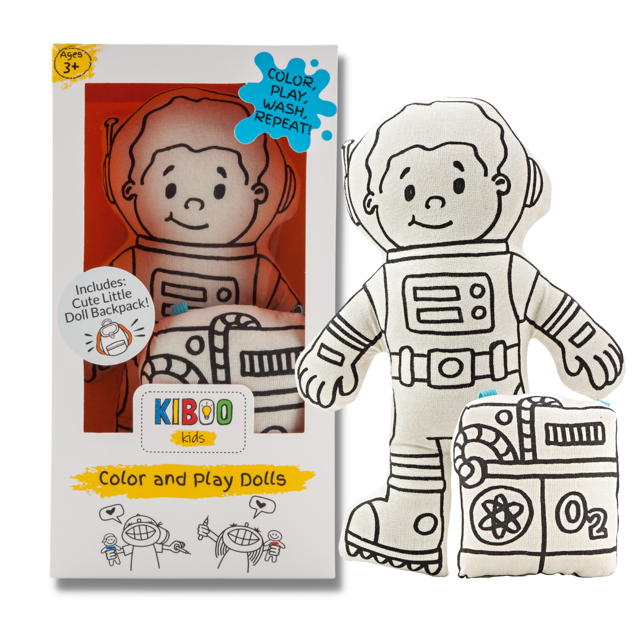 Astronaut Doll with Short Hair + Backpack