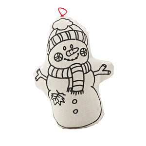 Snowman Christmas Ornament for Colouring