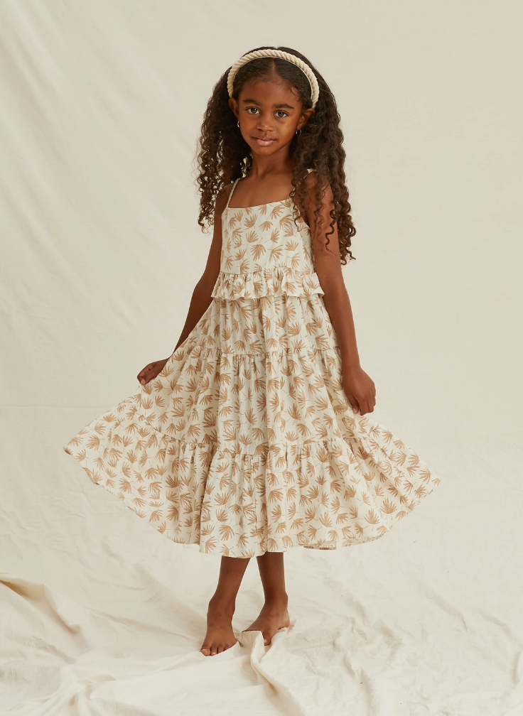 Aubrey Dress - Ivory Palm