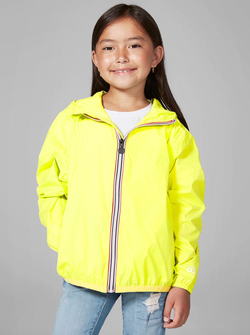 Packable Rain Jacket/Windbreaker | Yellow Fluo - 8Y