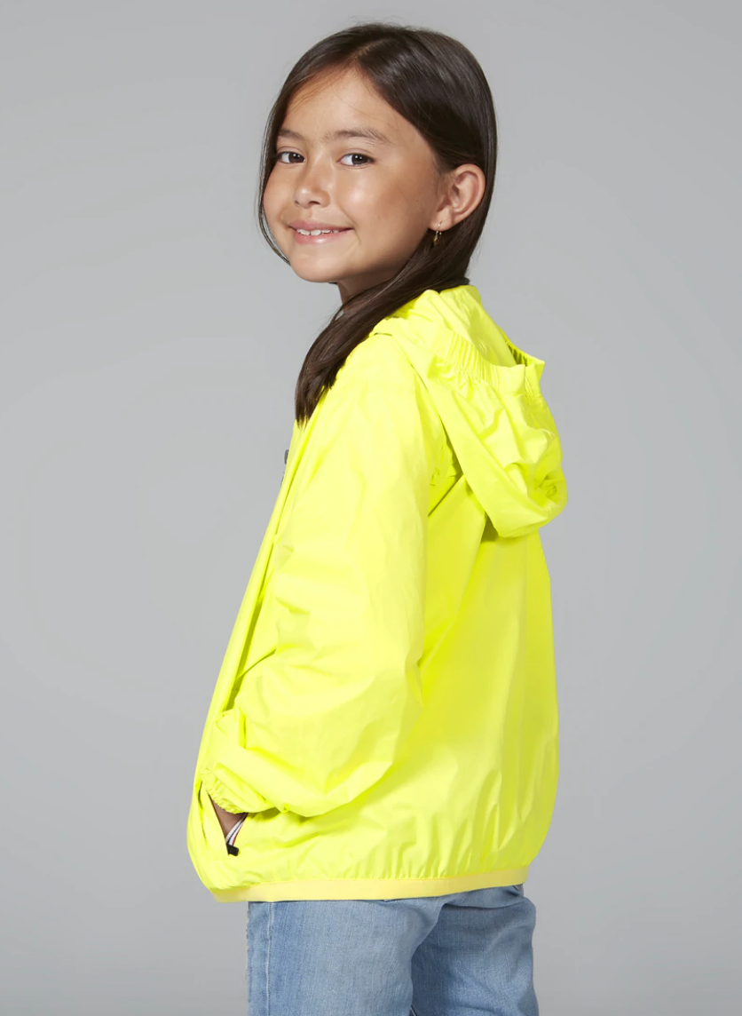 Packable Rain Jacket/Windbreaker | Yellow Fluo - 8Y