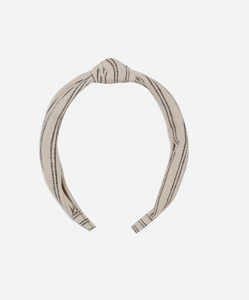 Knotted Headband - Black Pinstripe