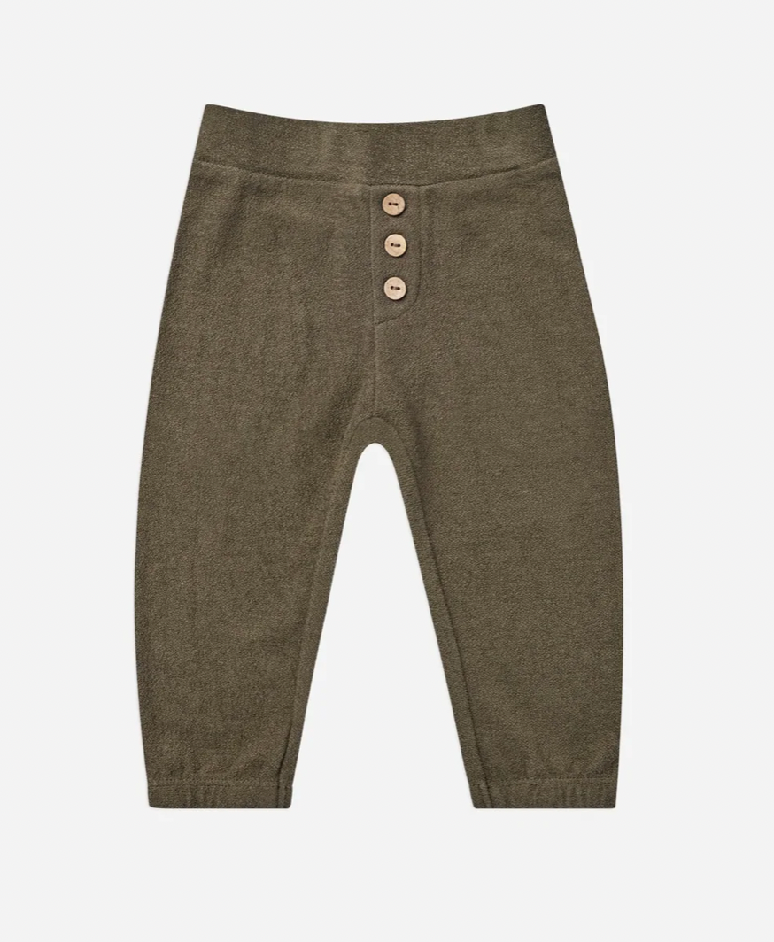 Henley Sweatshirt & Button Jogger Pant - Army