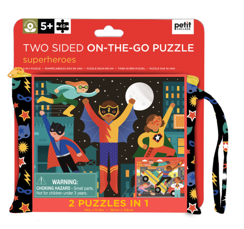 Two Sided On-the-Go Puzzle - Superheroes