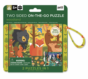 Two Sided On-the-Go Puzzle - Woodland