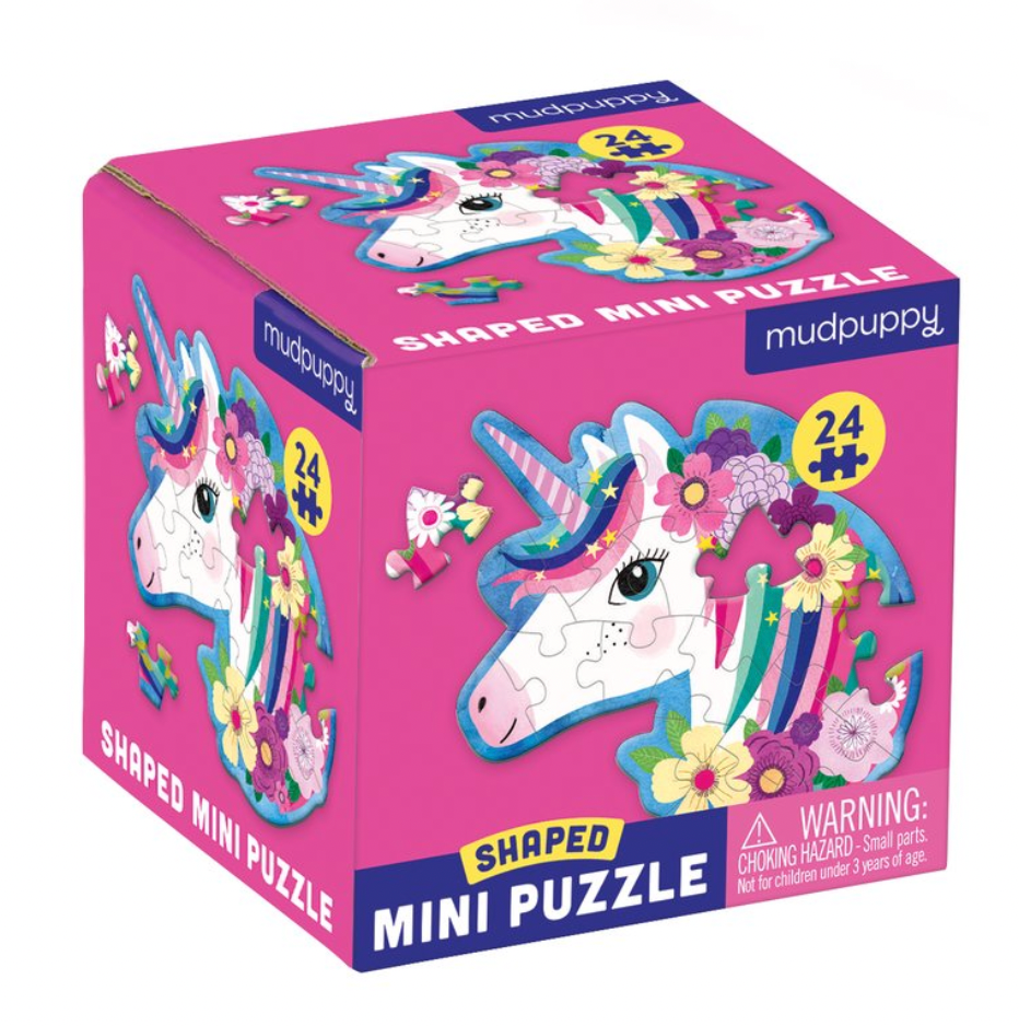 Unicorn 24 Piece Shaped Mini Puzzle