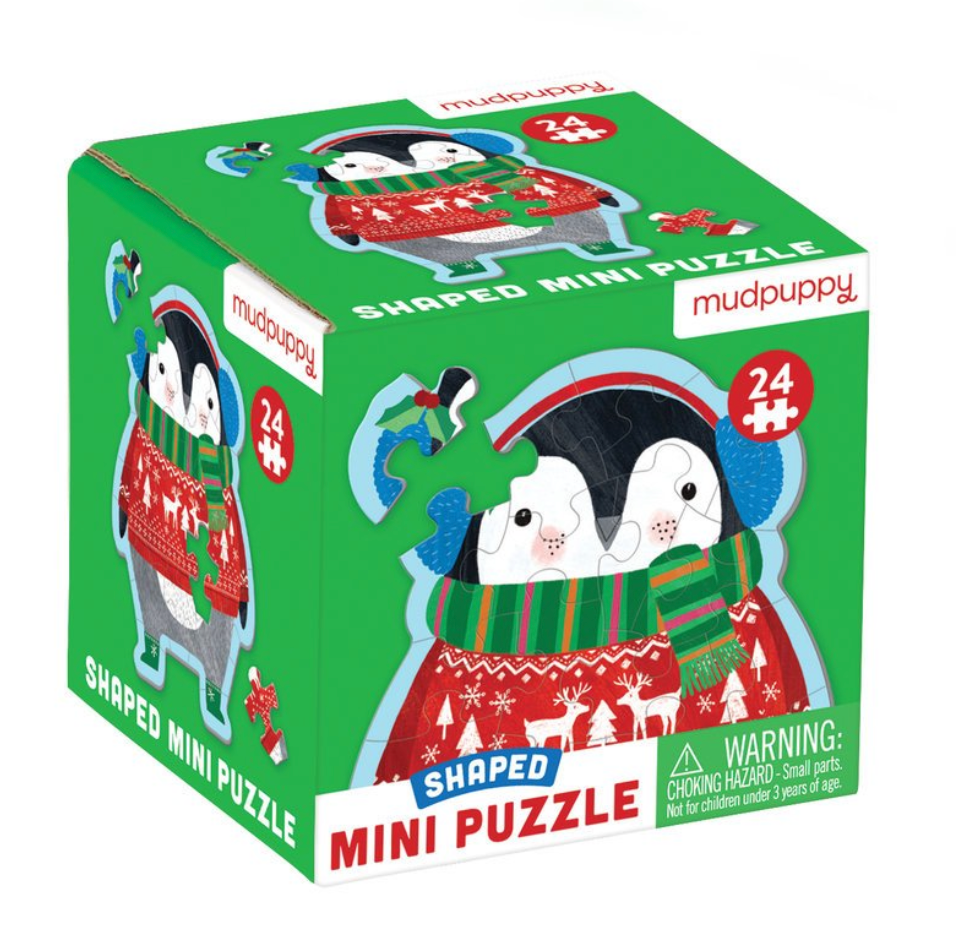 Winter Penguin Shaped Mini Puzzle