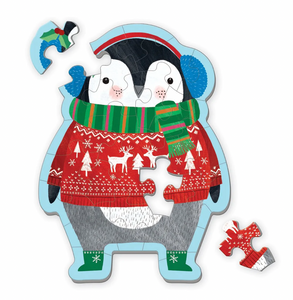 Winter Penguin Shaped Mini Puzzle