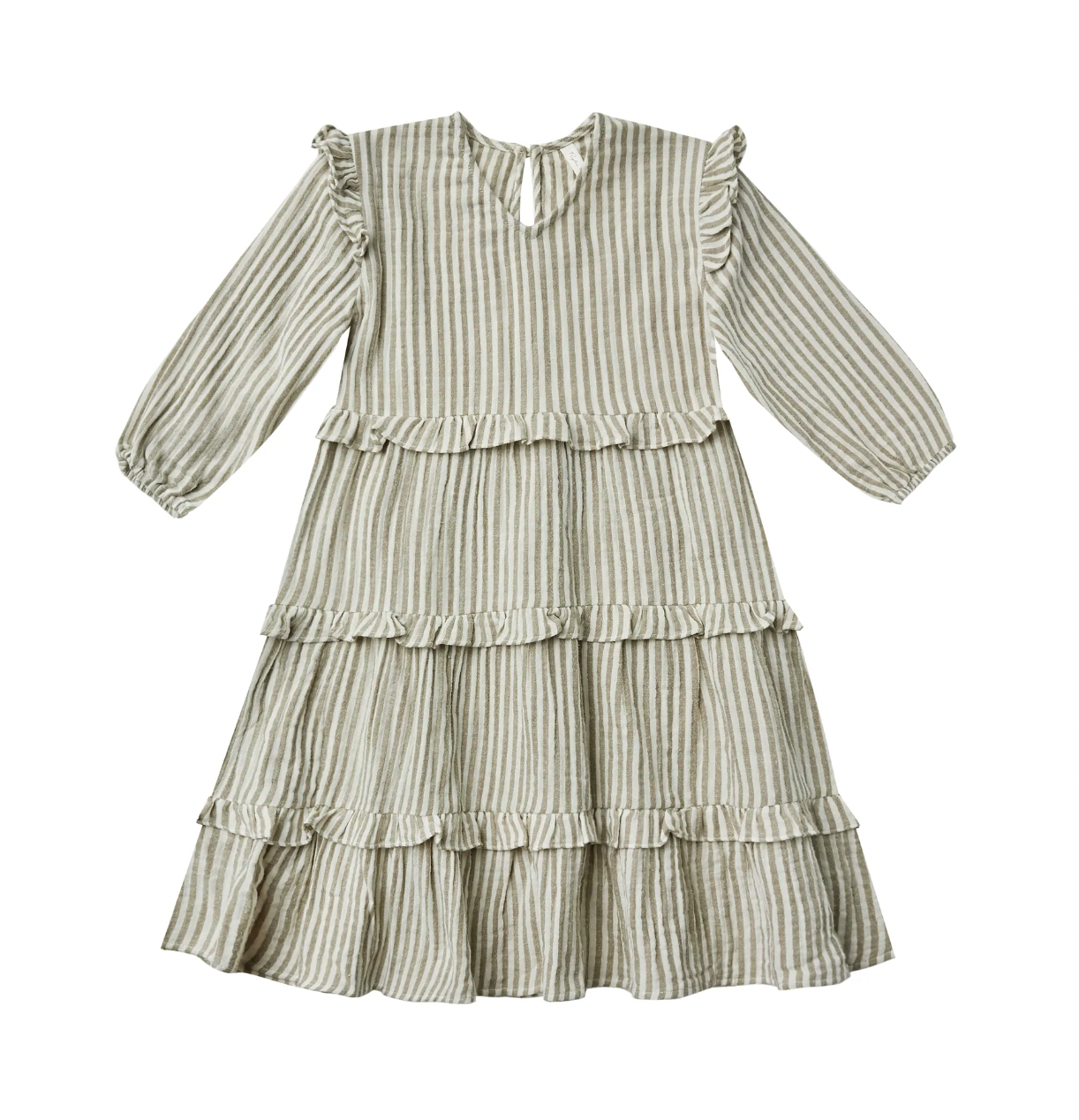Mable Dress - Olive Stripe