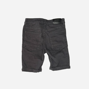 Stretch Black Denim Shorts - 9/10