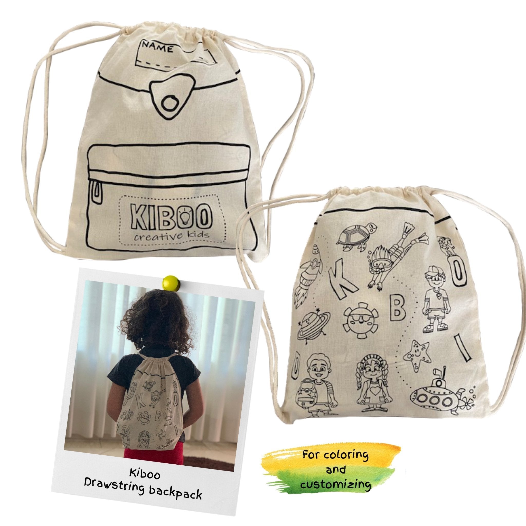 Drawstring Backpack for Colouring