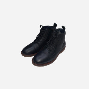 Leather Ankle Boots with Zipper - 35