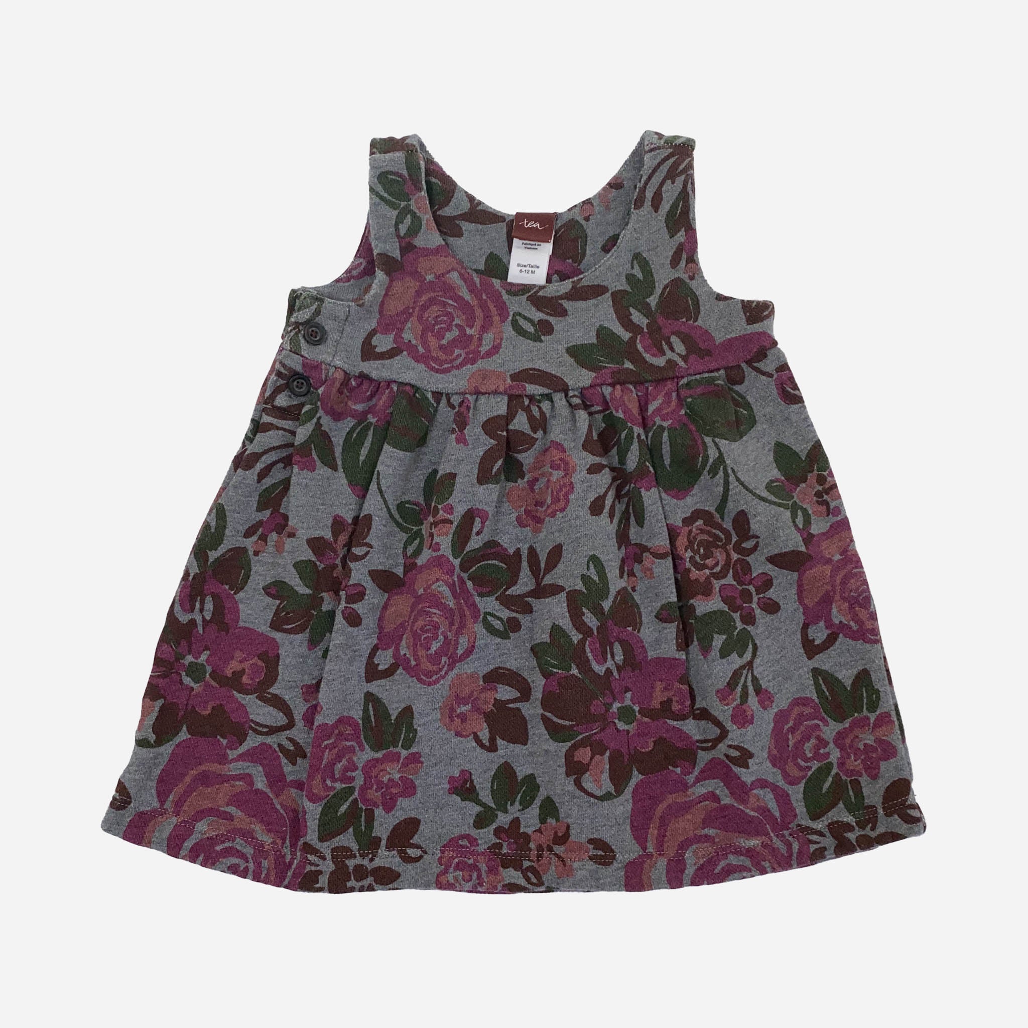 Floral Sleeveless Dress - 6/12M