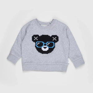 Digi Bear Sweatshirt - Grey Marle