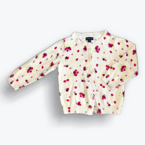 Floral Knit Cardigan - 12/18M